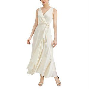 Taylor Womens Chiffon High-Low Maxi Dress